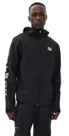 Malbon Golf Performance Full Zip Shell Jacket Black In Black