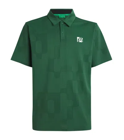 Malbon Golf Performance Mesh Polo Shirt In Green