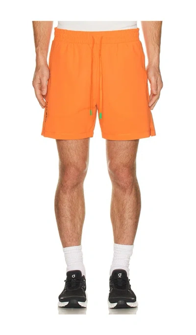 Malbon Golf Performance Poly Tech Short In Orange