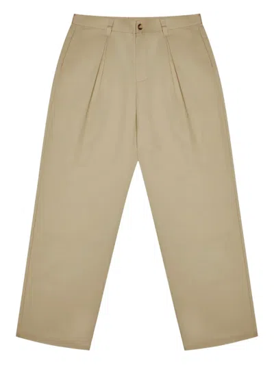 Malbon Golf Pleated Trousers In Brown