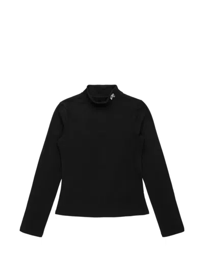 Malbon Golf Rally Mock-neck Top In Black