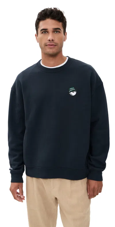 Malbon Golf Range Cooper Sweatshirt Navy In Blue