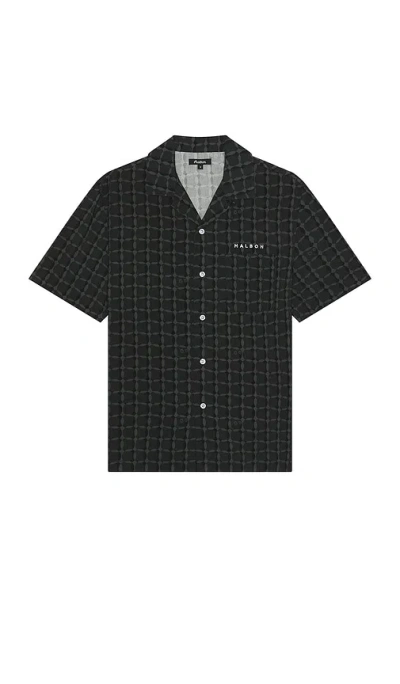 Malbon Golf Rattan Rayon Shirt In 黑色