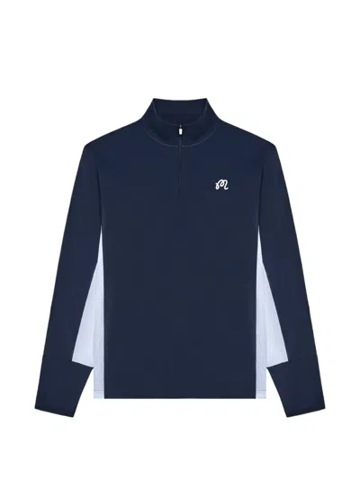 Malbon Golf Santiago Mid Layer Long-sleeved T-shirt In Blue