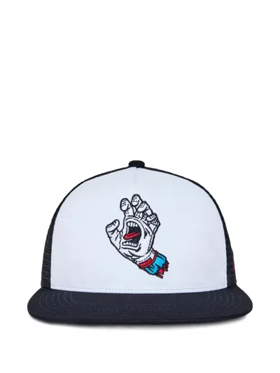 Malbon Golf Screaming Hand Trucker Hat In White