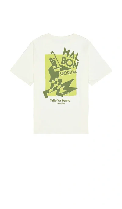 Malbon Golf Sportiva Tee In White