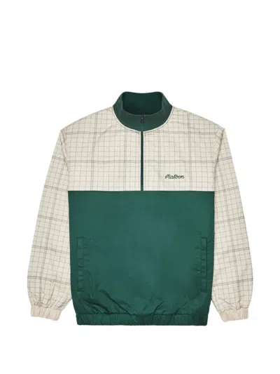 MALBON GOLF SPRUCE QUILTED ZIP SWEATER