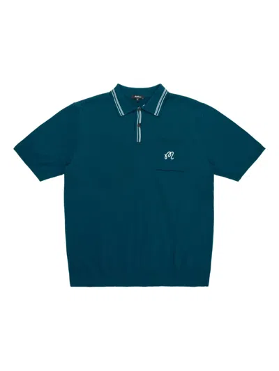 Malbon Golf Striped-collar Polo Shirt