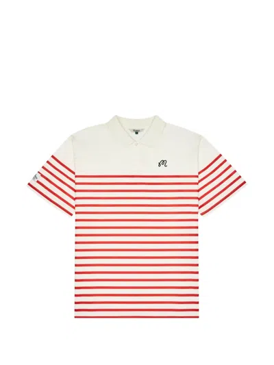Malbon Golf Striped-pattern Polo Shirt In Multi