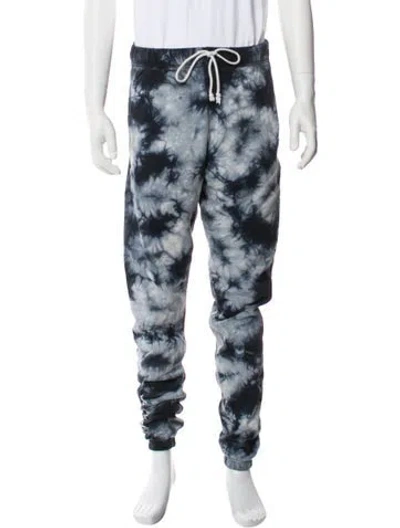 Pre-owned Malbon Golf Tie-dye Print Joggers In Blue