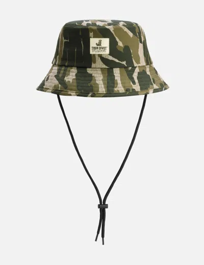 Malbon Golf Tour Divot Camo Bucket Hat In Metallic
