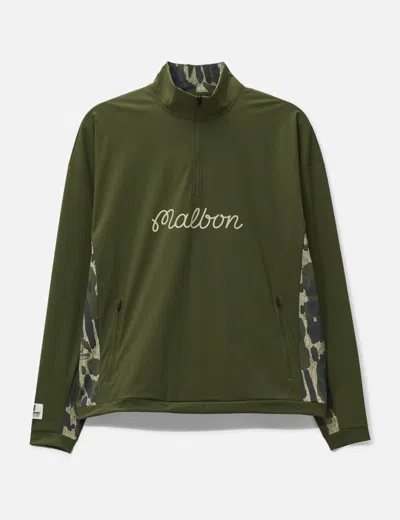 Malbon Golf Tour Divot Camo Performance Shell Jacket In Green