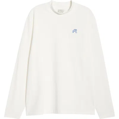 Malbon Golf Upland Mock Neck Long Sleeve T-shirt In White
