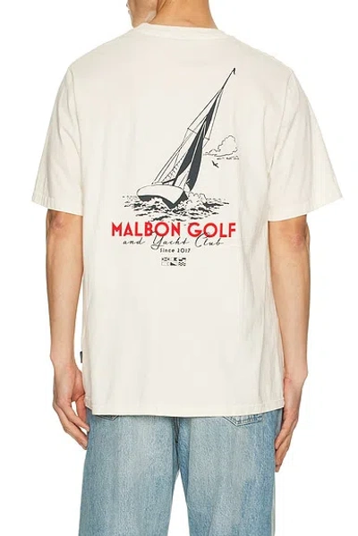 Malbon Golf Vista Keel Tee In White