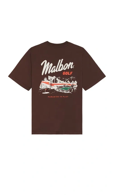Malbon Golf Vista Pocket T-shirt In 棕色