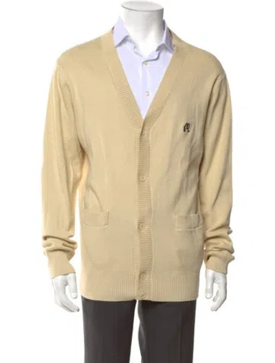 Pre-owned Malbon Golf V-neck Long Sleeve Cardigan In Neutral