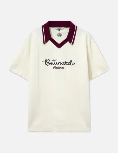Malbon Golf X Bettinardi Knit Polo In White/白色/화이트/ホワイト