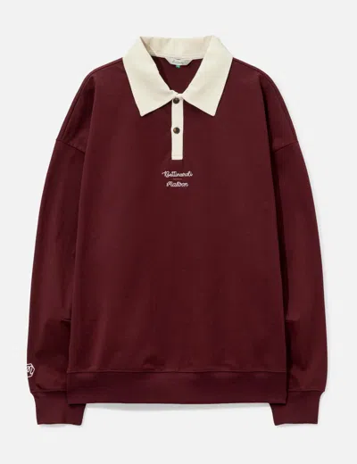 Malbon Golf X Bettinardi Rugby Polo In Red/红色/紅色/레드/レッド