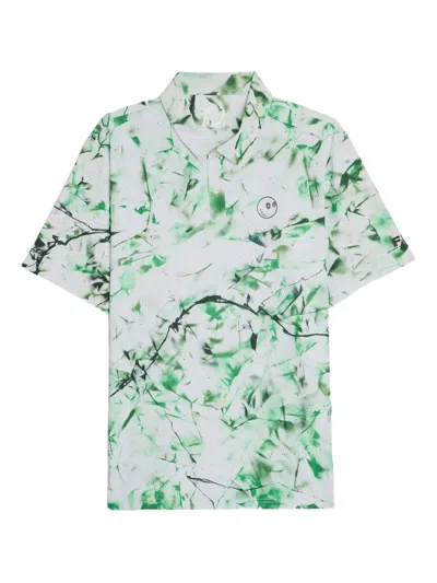 Malbon Golf X F Poly Performance Polo Shirt In Green