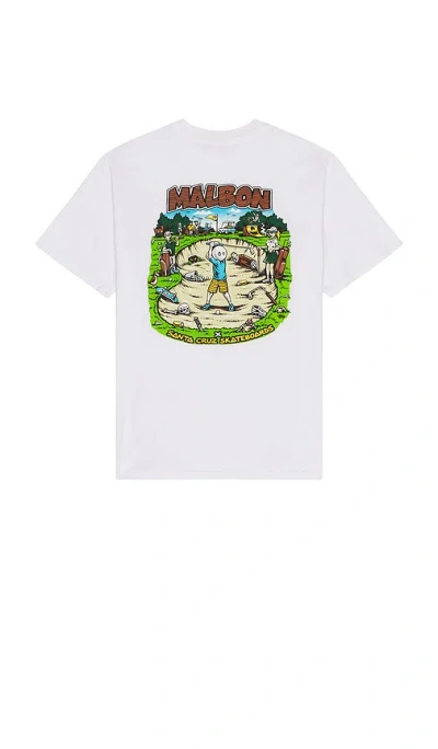 Malbon Golf X Santa Cruz Bermuda Bunker Tee In White