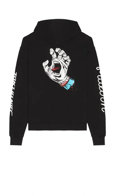 Malbon Golf X Santa Cruz Fesque Screaming Hand Hoodie In Black
