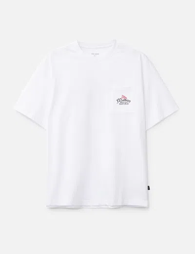 Malbon Golf Yacht Club Pocket T-shirt In White