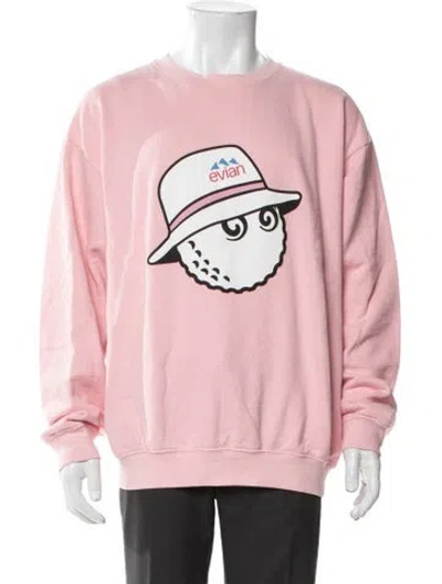 Pre-owned Malbon Graphic Print Crew Neck Sweatshirt In Pink