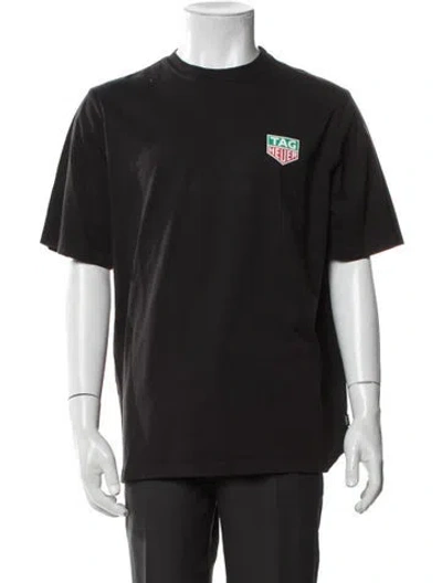 Pre-owned Malbon Graphic Print Crew Neck T-shirt In Black