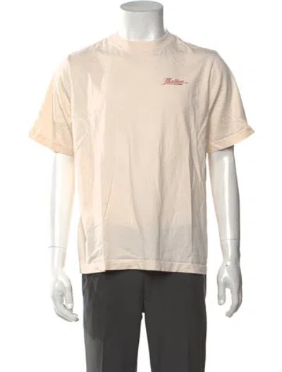 Pre-owned Malbon Graphic Print Crew Neck T-shirt In Neutrals
