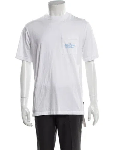 Pre-owned Malbon Graphic Print Crew Neck T-shirt In White