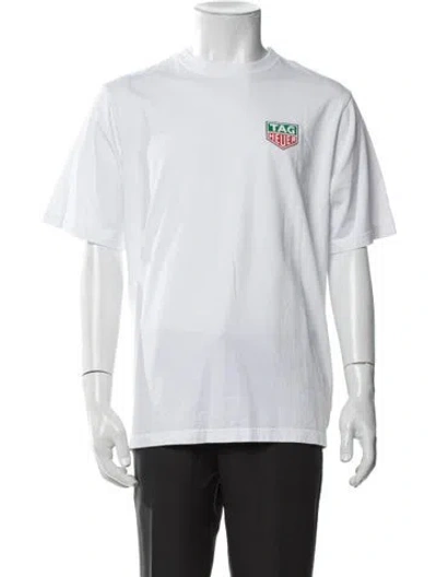 Pre-owned Malbon Graphic Print Crew Neck T-shirt In White