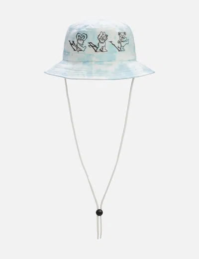 Malbon Grateful Dead Alphabet Bucket Hat In Blue/蓝色/藍色/블루/ブルー