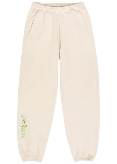 Malbon Grateful Dead Printed Cotton Sweatpants In Neutral