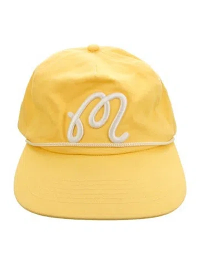 Pre-owned Malbon Hat In White/yellow