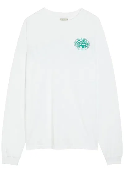Malbon Horizon Printed Long-sleeve Cotton T-shirt In White