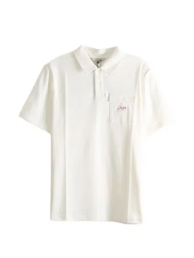 Malbon Jovis Benchmark Logo-patch Flap-pocket Polo Shirt In White