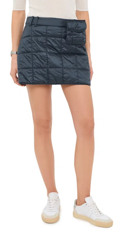 Malbon Kita Quilted Skirt Blueberry