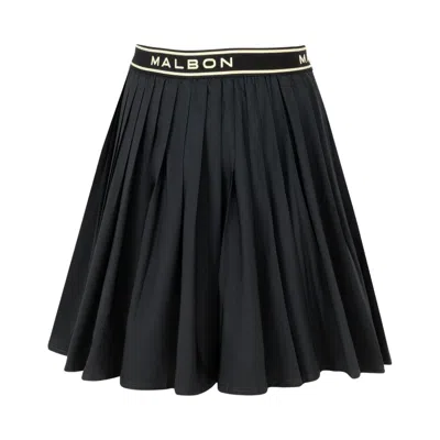 Pre-owned Malbon Laurell Pleated Skirt 'black' | Women's Size S