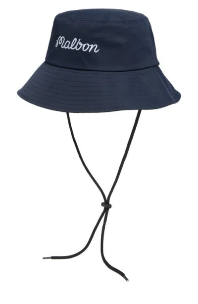 Malbon Logo Bucket Hat In Blue