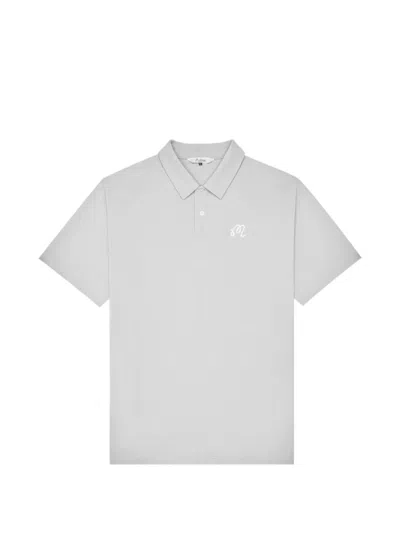 Malbon Logo-embroidered Fairway Polo Shirt In Gray
