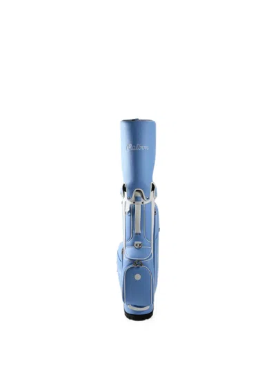 Malbon Logo-embroidered Golf Bag In Blue
