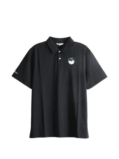 Malbon Logo-embroidered Polo Shirt In Black