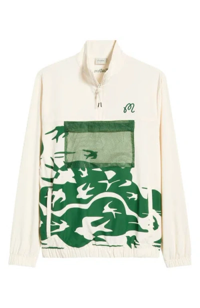 Malbon Mariel Half Zip Performance Jacket In White