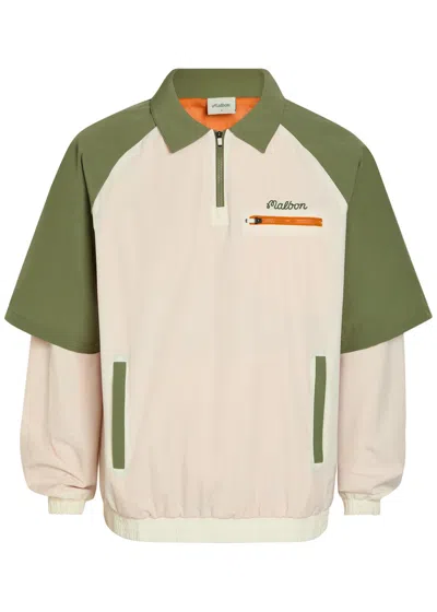 Malbon Marina Panelled Stretch-nylon Windshirt In White
