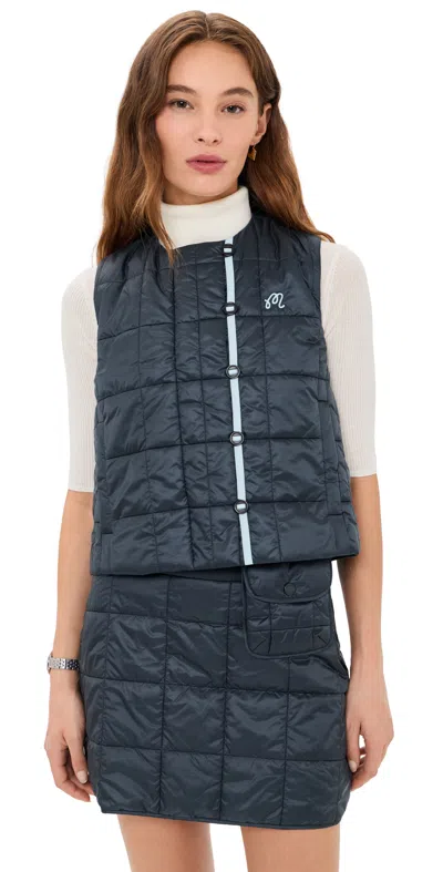 Malbon Maya Quilted Vest Blueberry