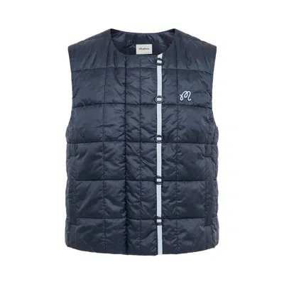 Pre-owned Malbon Maya Quilted Vest 'blueberry' | Women's Size Xs