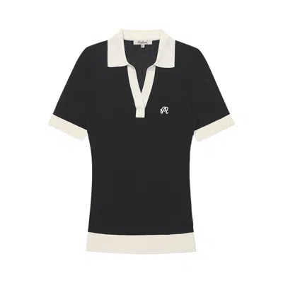Pre-owned Malbon Melany Polo Shirt 'black Onyx' | Women's Size Xs