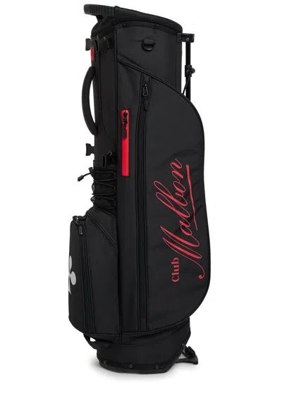Malbon Members Nylon Walking Golf Bag In Black