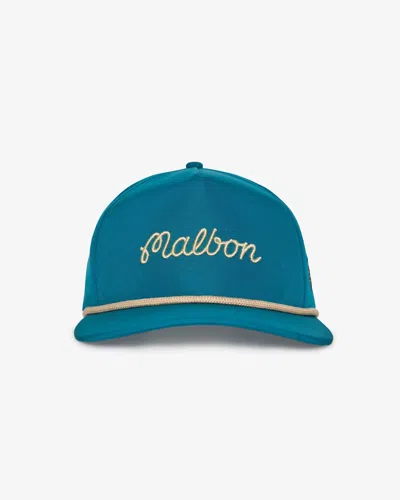 Malbon Men's Two Man Scramble Nylon Rope Hat In Blue Green