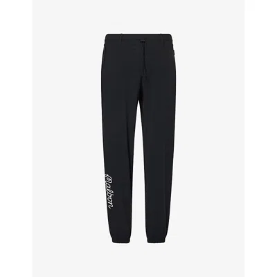 Malbon Mens Black Tech Logo-print Shell Track Bottoms Xl